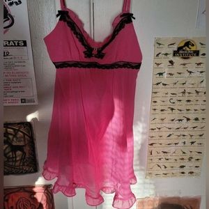 Hot pink Betsey Johnson babydoll top